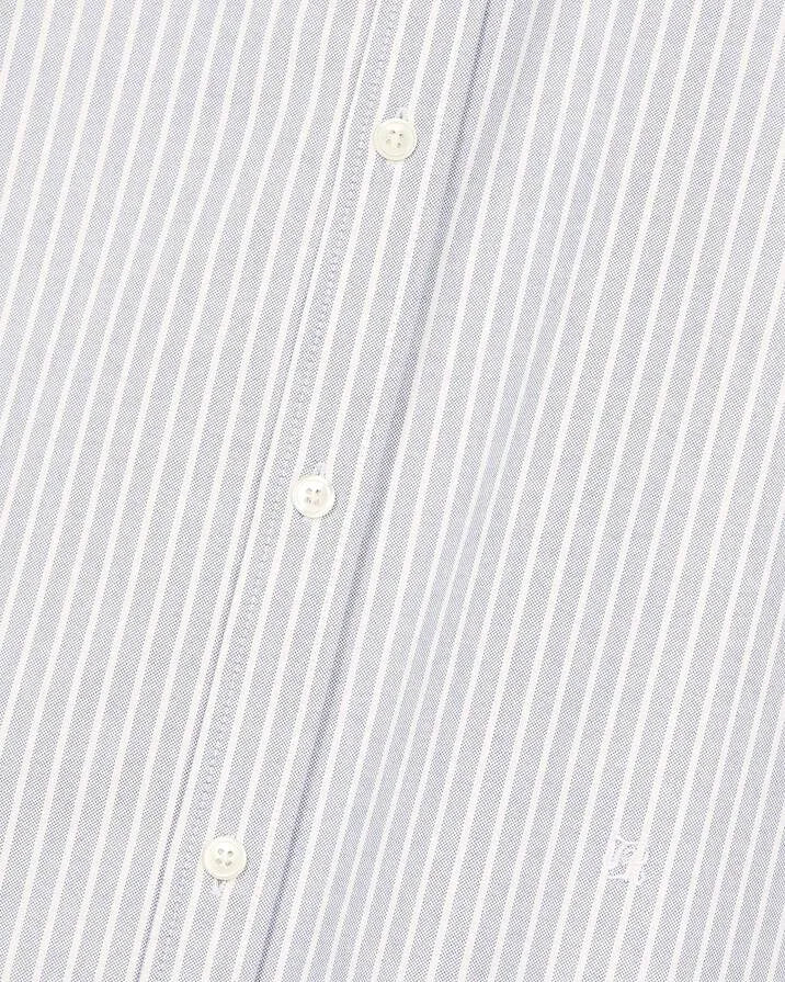 Blue striped shirt with contrasting collar