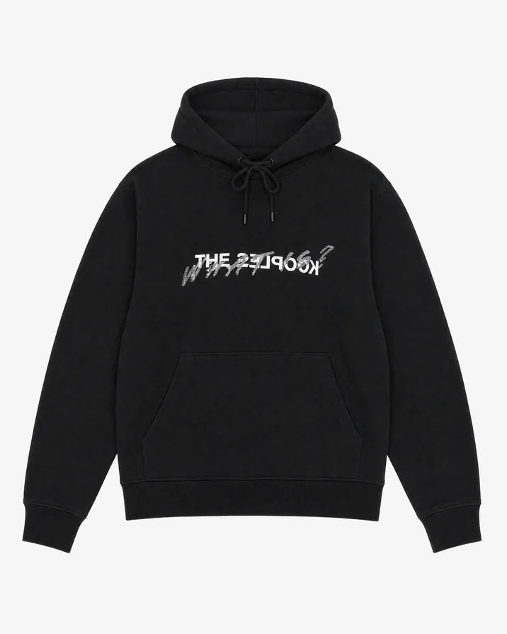 'What Is' Hoodie with Black Rhinestones