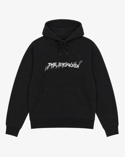 'What Is' Hoodie with Black Rhinestones
