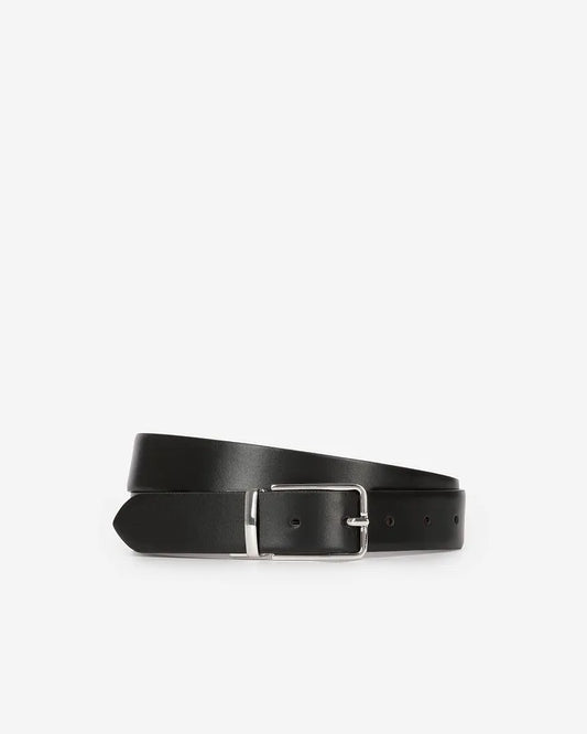 Reversible two-tone leather belt