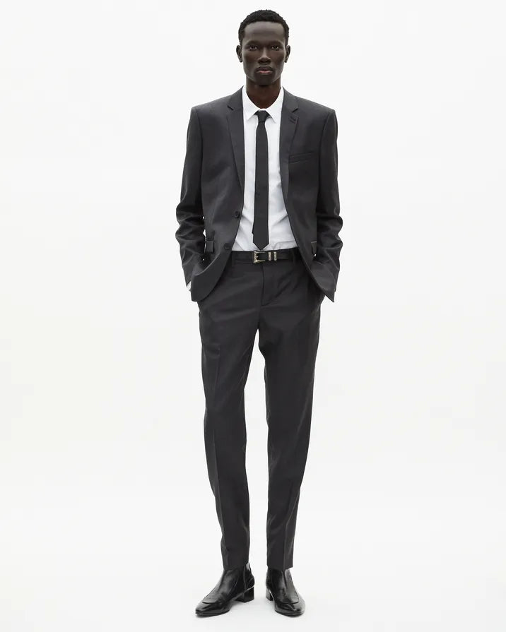 Slim-fit suit jacket in grey wool