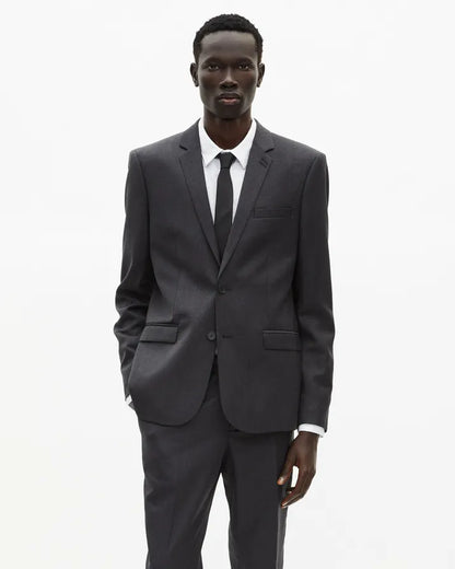 Slim-fit suit jacket in grey wool