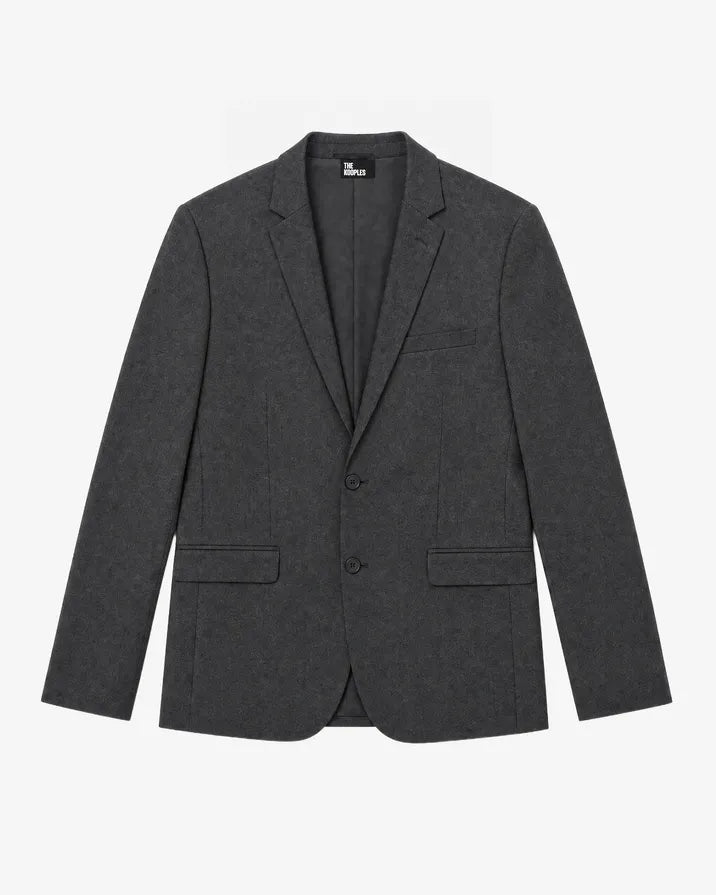 Slim-fit suit jacket in grey wool