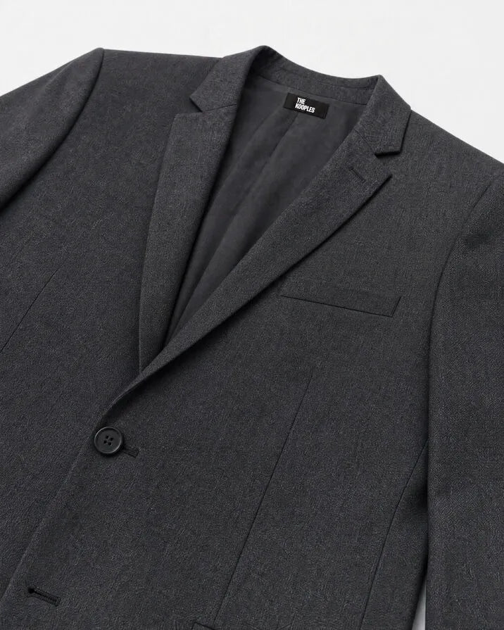 Slim-fit suit jacket in grey wool