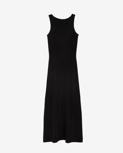 Mesh maxi dress with black chain back