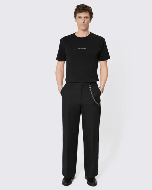 T-shirt with black cut-out logo
