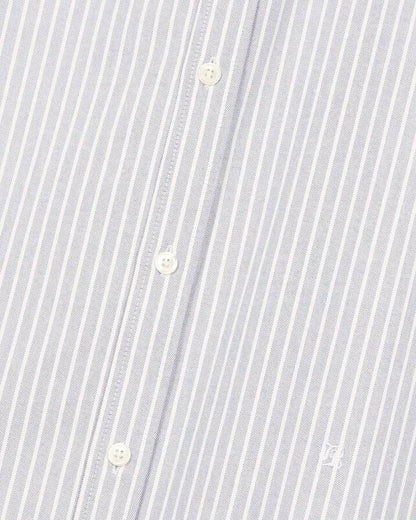 Blue striped shirt with contrasting collar