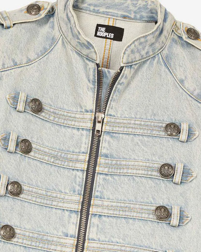 Blue denim short dress