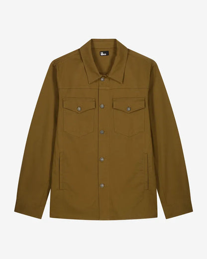 Overshirt with bronze patch pockets