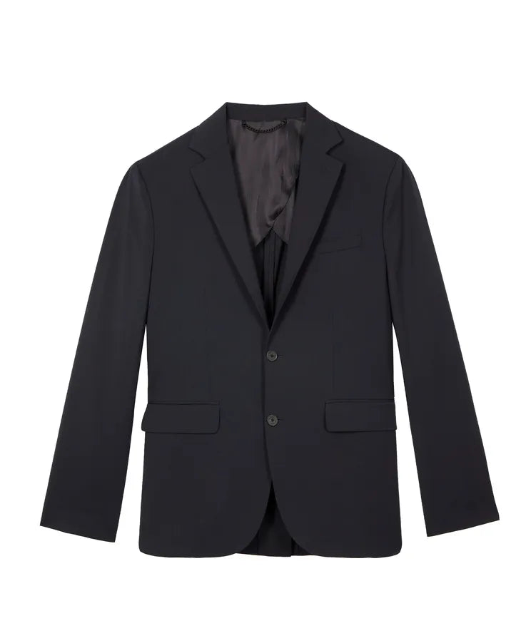 Navy wool suit jacket