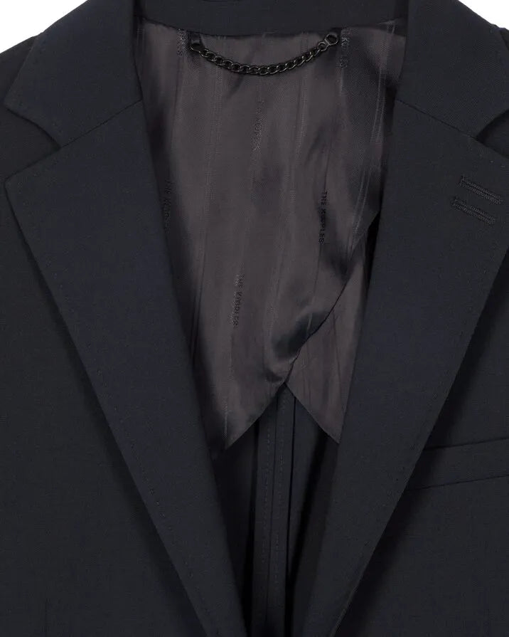 Navy wool suit jacket