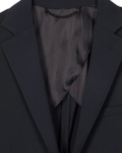 Navy wool suit jacket