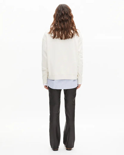 Sweatshirt with beige screen print