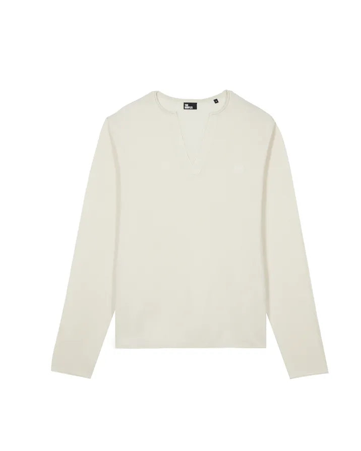 Beige tunic-neck sweater