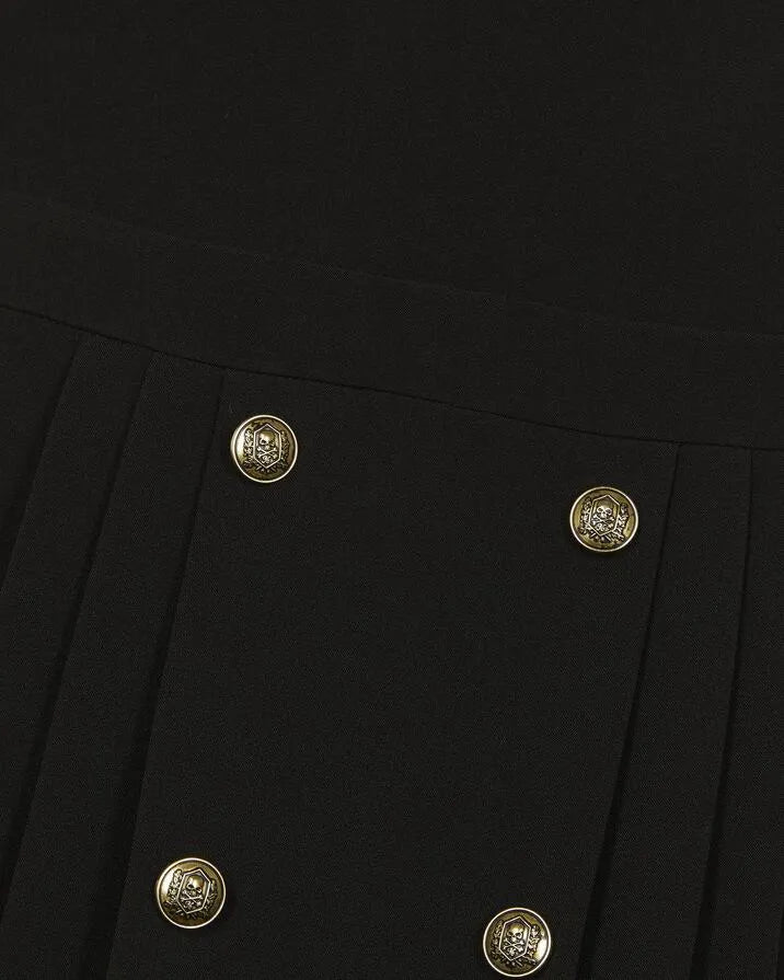 Short black cross-back dress