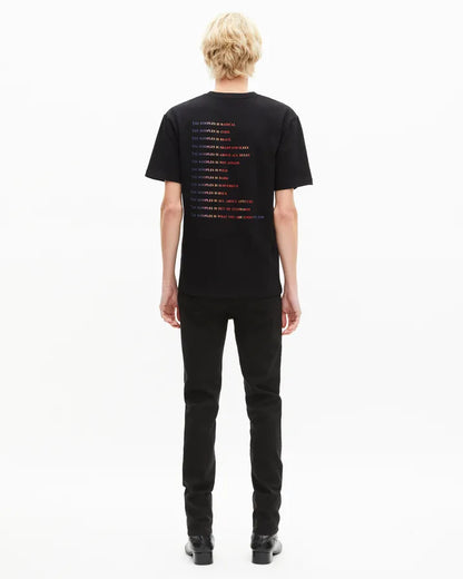 T-shirt with multicolored black logo