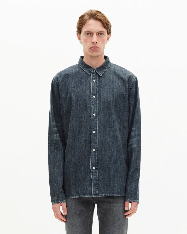 Blue denim shirt