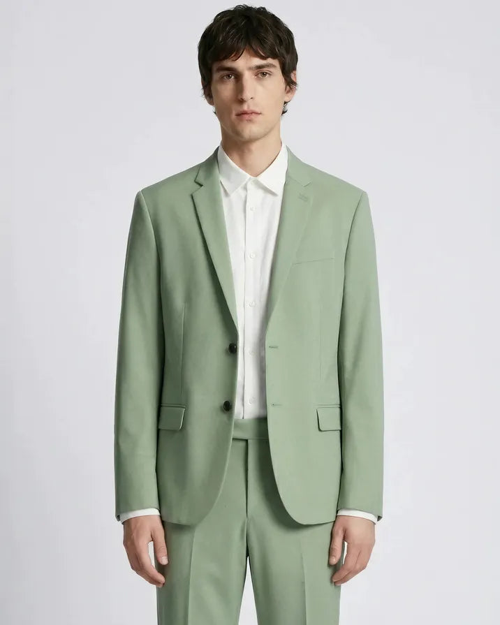 Green wool suit jacket