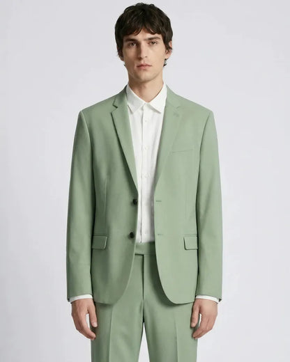 Green wool suit jacket