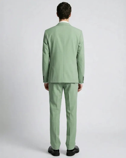 Green wool suit jacket