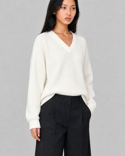 Natural-colored merino wool sweater