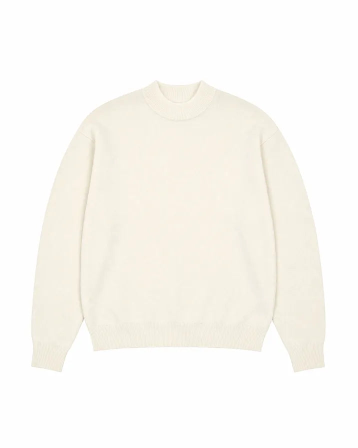 Ecru wool and cashmere sweater