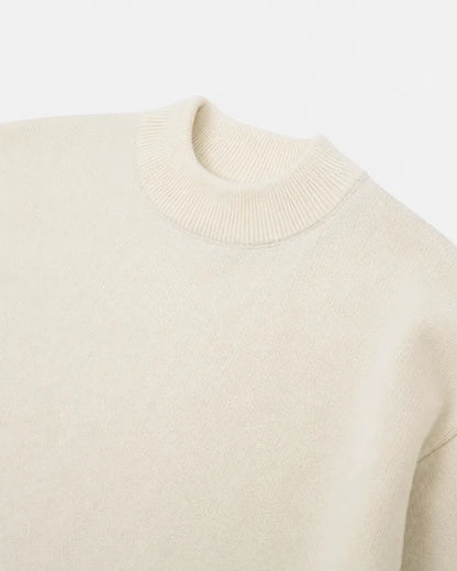 Ecru wool and cashmere sweater