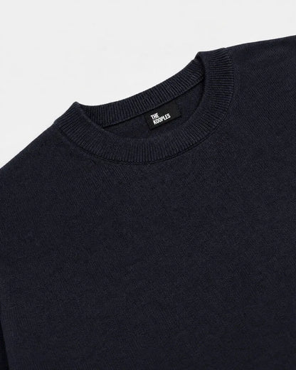 Navy Merino Wool Crew-Neck Sweater
