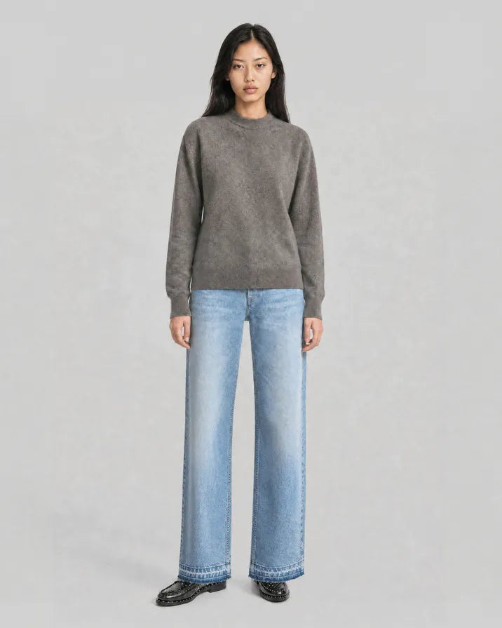 Brown wool and cashmere sweater