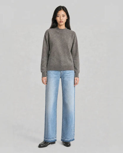 Brown wool and cashmere sweater
