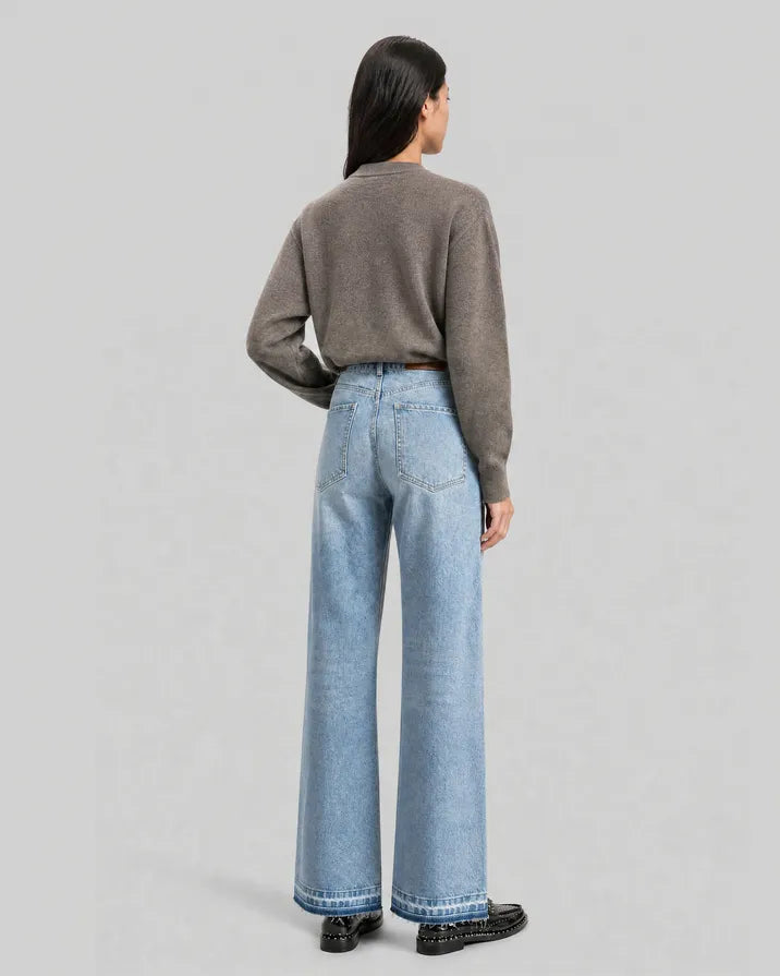 Brown wool and cashmere sweater