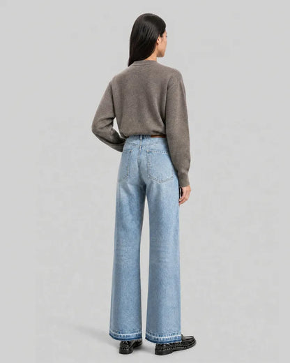 Brown wool and cashmere sweater