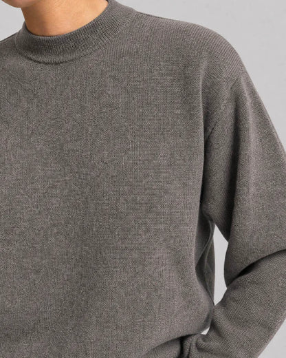 Brown wool and cashmere sweater